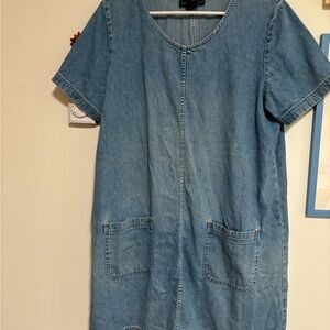 Casual Blue Denim Dress